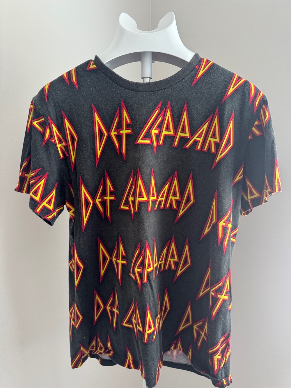 Def Leppard Logo Band Tee - Black with Red & Yellow Graphics